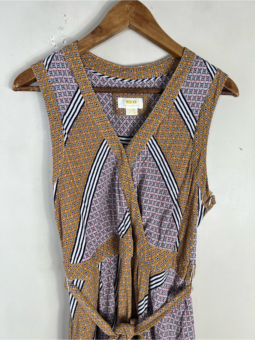 Anthropologie Maeve Carla Wrap Dress Size 14 Petite Midi Viscose Lightweight - Picture 10 of 16